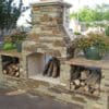 Heritage Outdoor Thincut Stone Fireplace