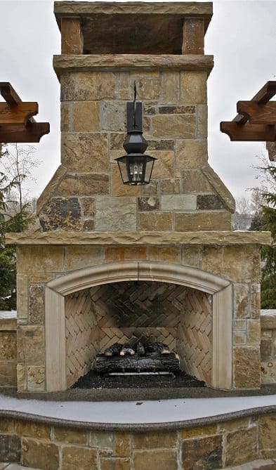 Oak Canyon Outdoor Stone Fireplace