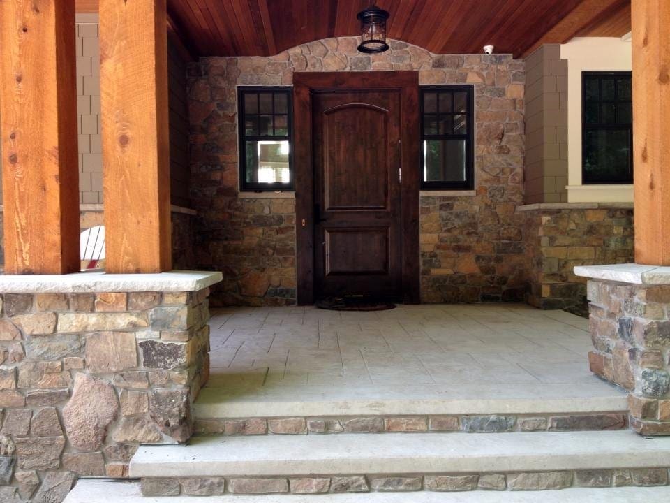 Rainier Natural Stone Veneer Entrance