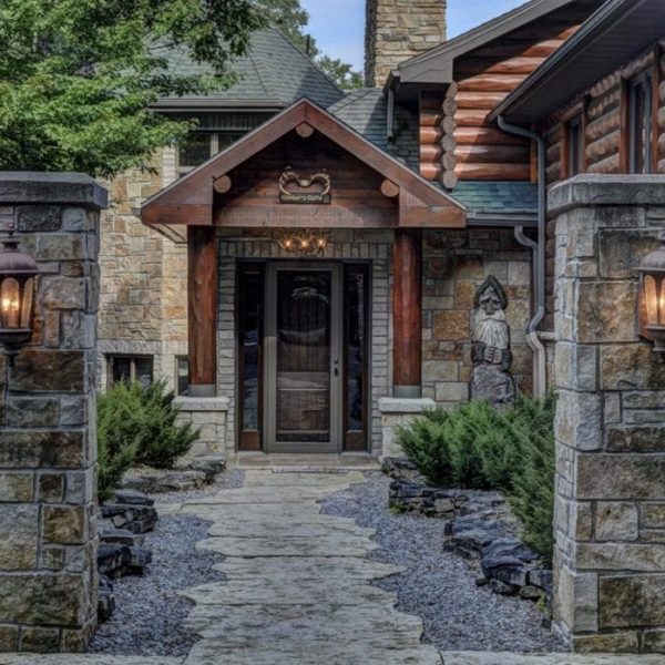 Stone Pillars and Entry to Cranberry Castle