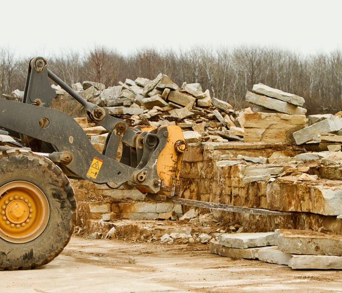 Extracting the stone from the quarry