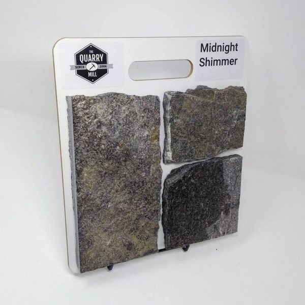 Midnight Shimmer Natural Stone Veneer Sample Board