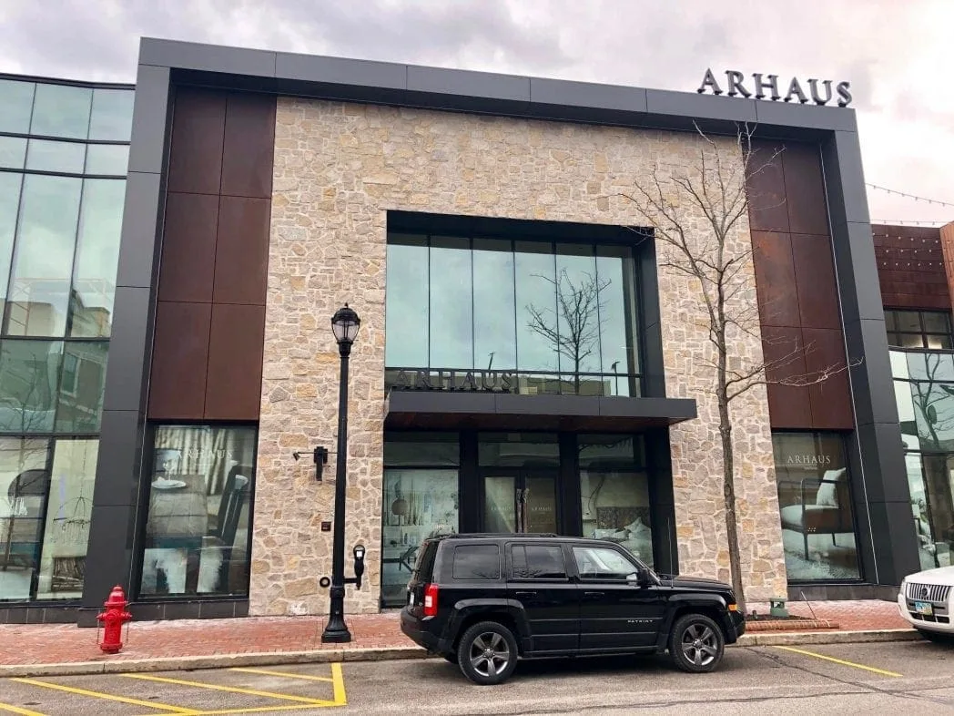 Commercial Entrance with Natural Stone Veneer