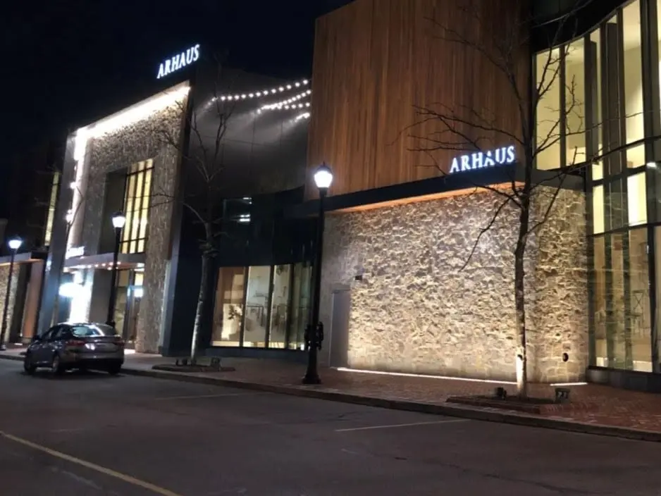 Side View of Custom Blend Real Stone Exterior