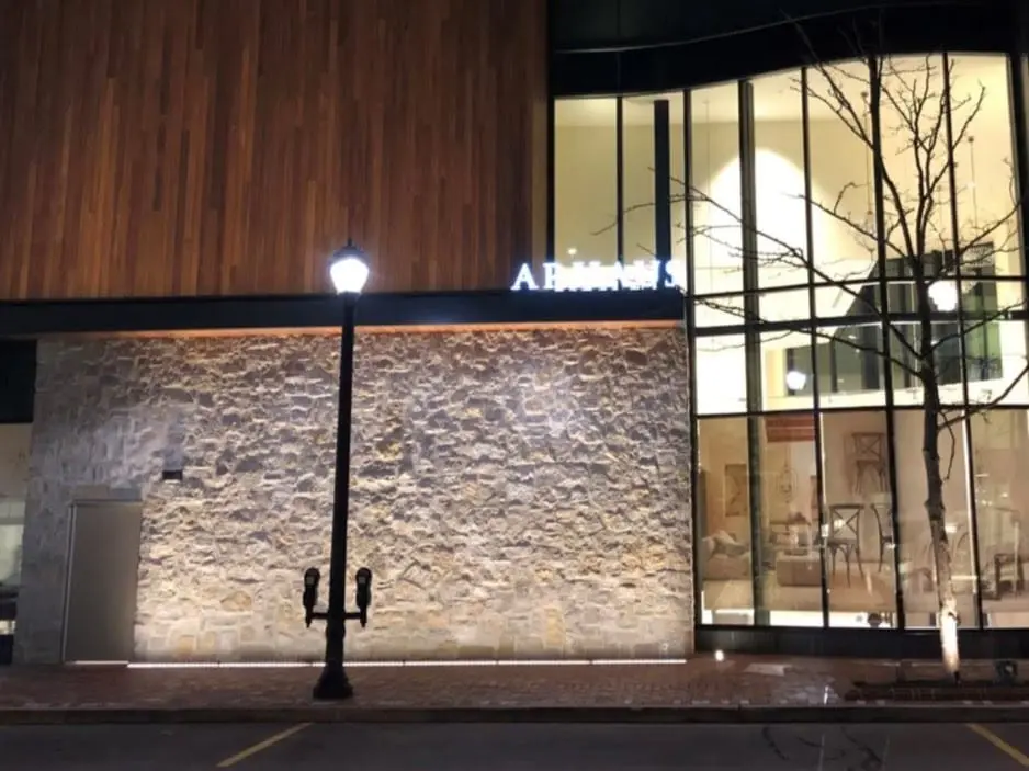 Twilight Commercial Real Stone Veneer Accent Wall