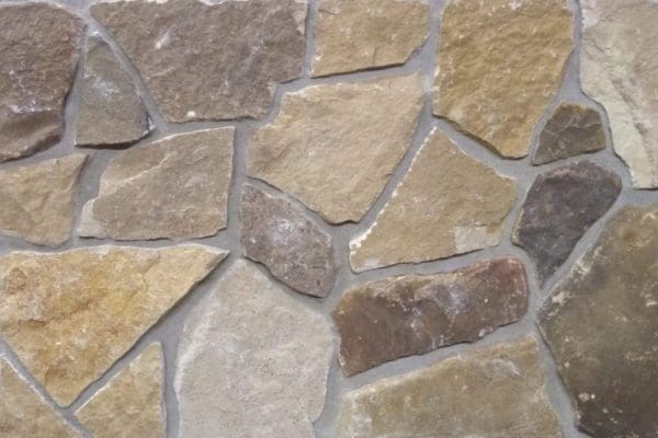 Earthy brown mosaic style real stone veneer