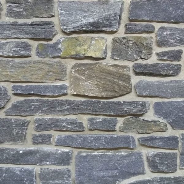 Dark tone, low height real ledgestone veneer