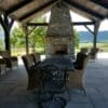 Custom Mosholu Fieldstone Blend Outdoor Living Fireplace