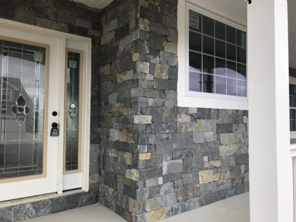 Edmonton Real Stone Veneer Front Entrance