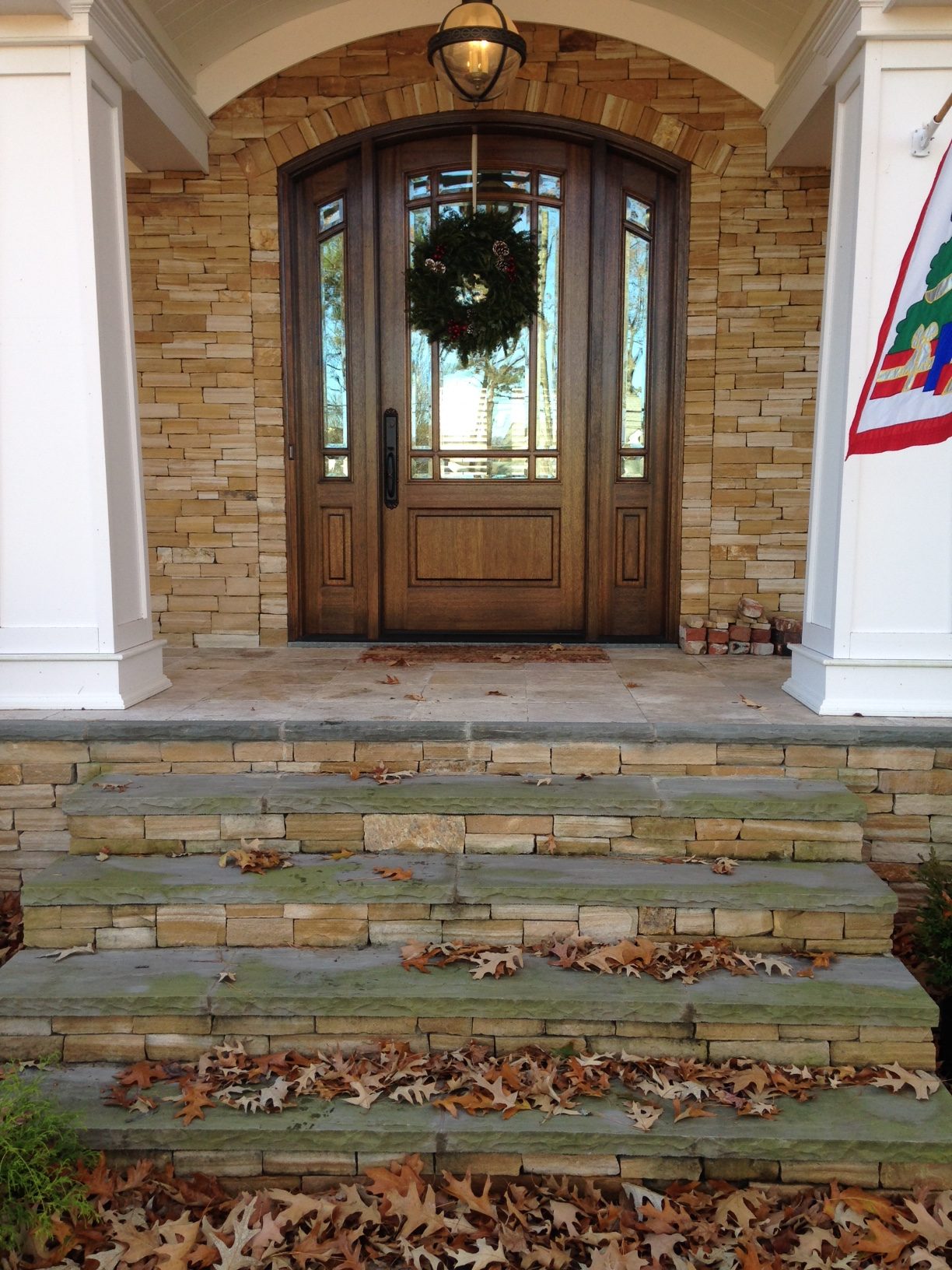 Hawthorne Real Stone Veneer Front Entrance