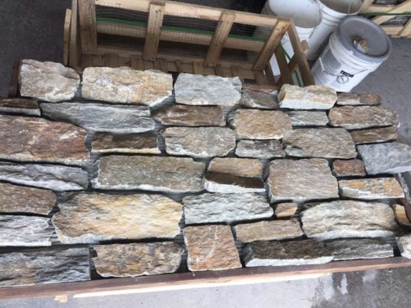 Helmsdale Real Stone Veneer Waiting to be Installed