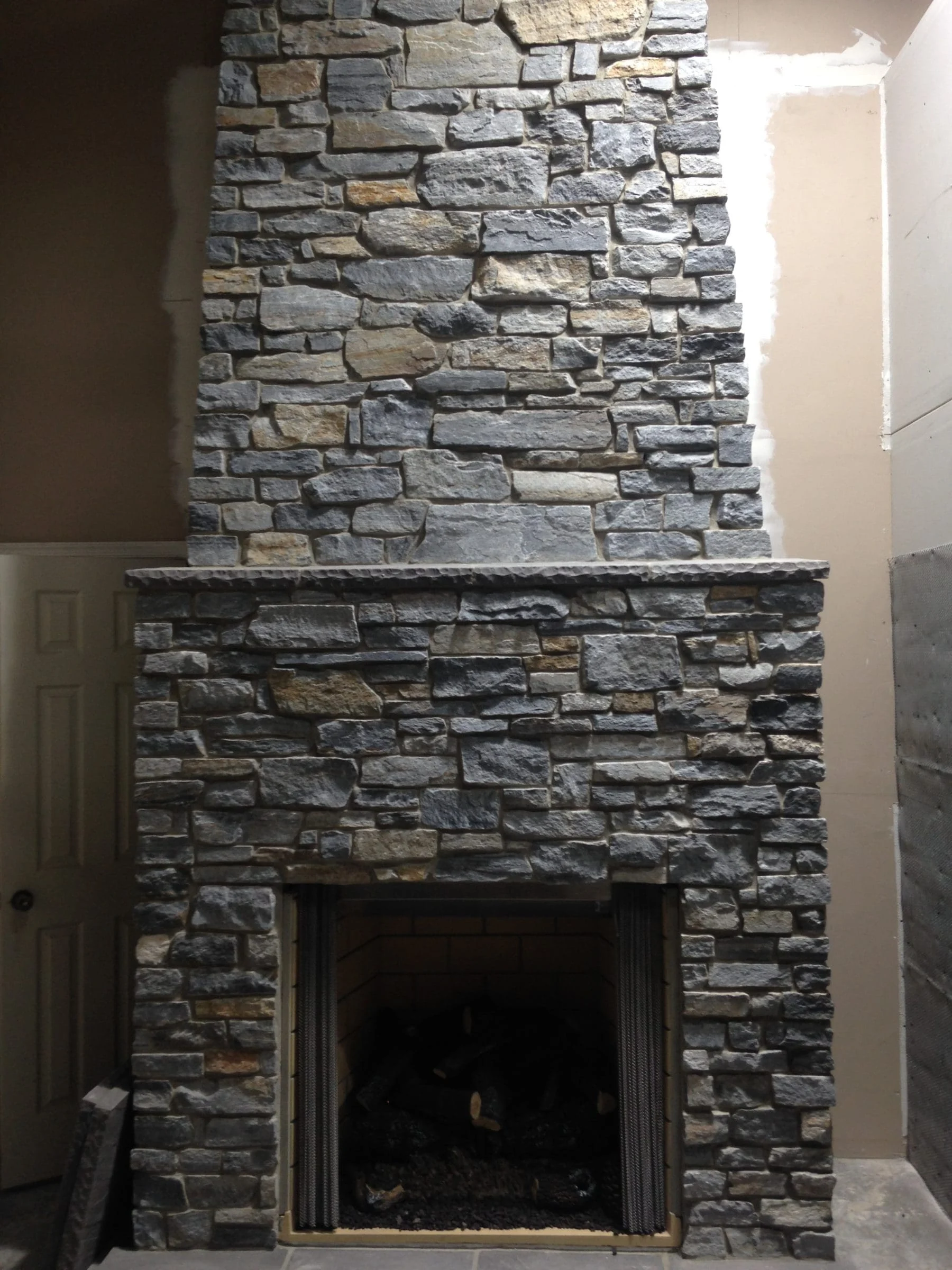 Mosholu Real Stone Veneer Fireplace