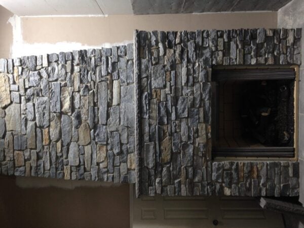 Mosholu Real Stone Veneer Fireplace