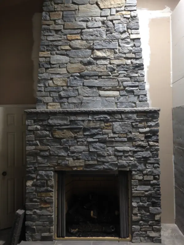 Mosholu Real Stone Veneer Fireplace