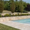 Outdoor living application of the Quarry Mill's Primavera real stone veneer.