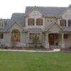 Colorful limestone veneer exterior masonry