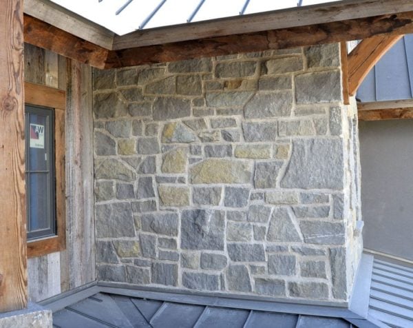 Close-Up of Charcoal Bluff Limestone Exterior Wall