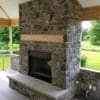 dimensional thin stone veneer fireplace