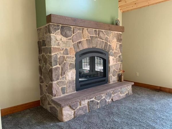 Langston Real Thin Stone Veneer Interior Gas Fireplace