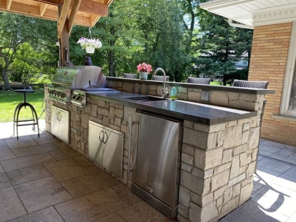 Stonegate Real Stone Veneer Outdoor Kitchen