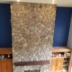 Moss Rock Mosaic Real Thin Stone Veneer Fireplace Remodel
