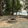 Whistler Real Thin Stone Veneer Firepit and Seating Area
