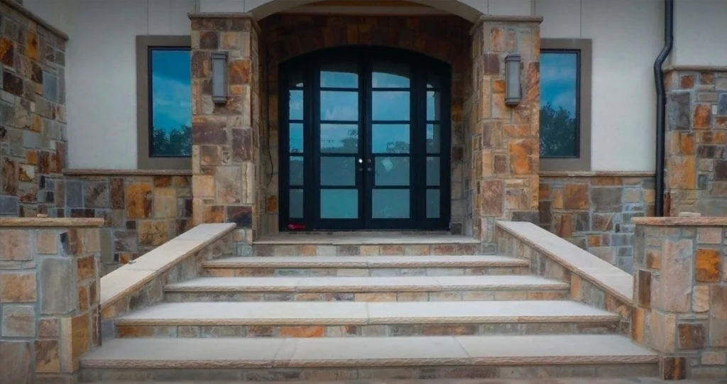 Front Entrance with Timber Creek Real Stone Veneer