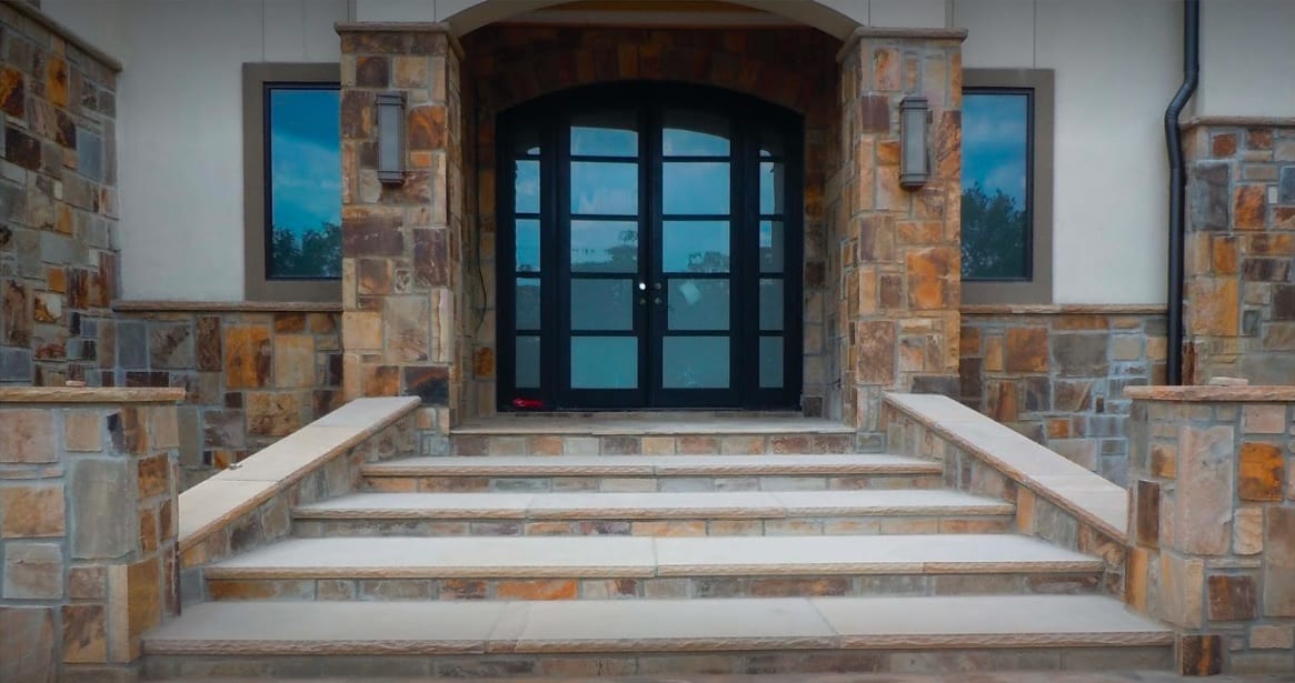 Front Entrance with Timber Creek Real Stone Veneer