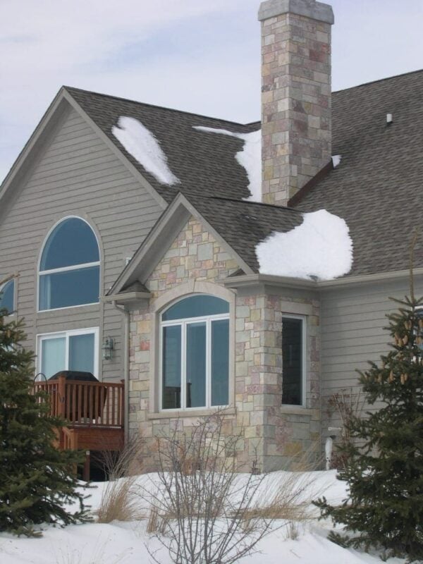 Back View of Home with Chilton Real Stone Veneer Accent Wall