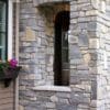 Covered Front Entrance with Cottage Grove Natural Stone Veneer
