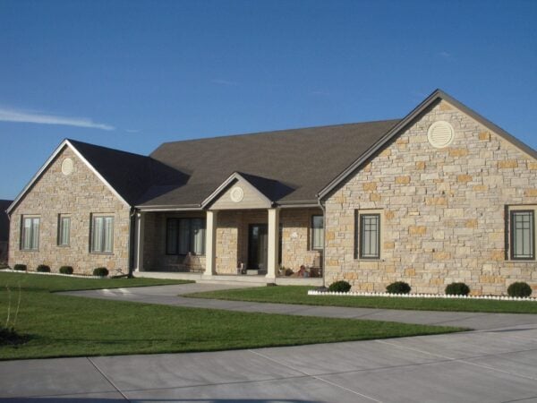 Ranch Style Home with Evanston Real Thin Stone Veneer