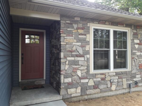 Front Entrance with Monterey Real Stone Veneer