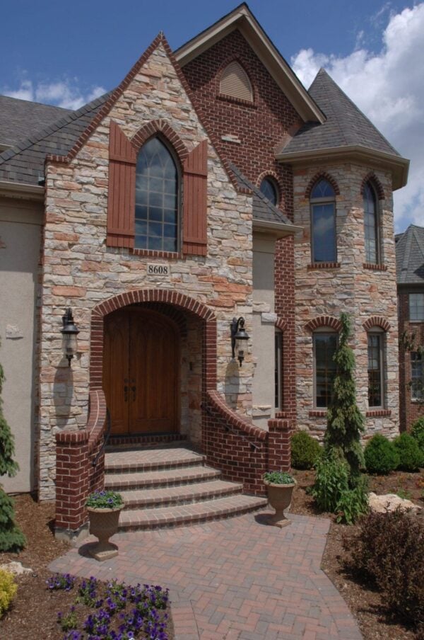 Front Entrance with Pennington Natural Stone Veneer