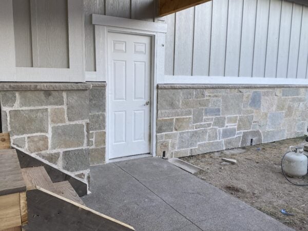 Exterior Wainscoting with Sherman Natural Stone Veneer