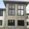 Exterior accent wall with Chamberlain natural stone veneer