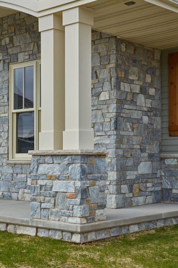 Home exterior with Chamberlain natural stone veneer