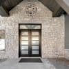Front entrance with Chamberlain natural stone veneer