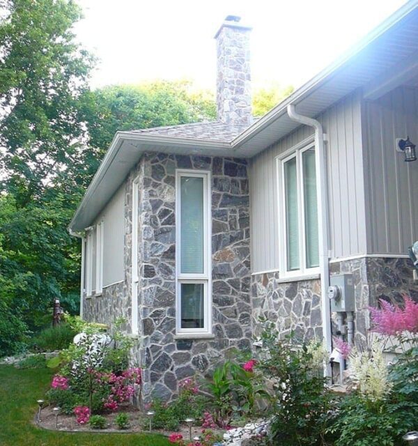 Home Exterior with Concord Natural Stone Veneer