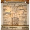 Interior Fireplace with Door County Fieldstone