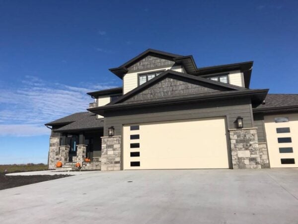 Home and Garage Exterior with Galaxy real stone veneer