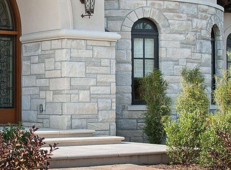 Home Exterior with Joliet Real Thin Stone Veneer
