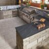 Outdoor Grilling Area with Joliet Real Stone Veneer