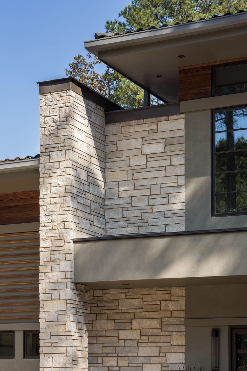 Home Exterior with Joliet Thin Stone Veneer