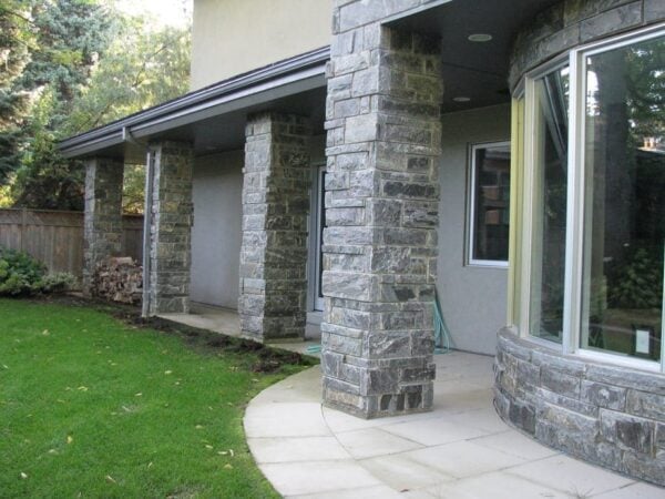 Exterior Pillars with Pembroke Real Stone Veneer