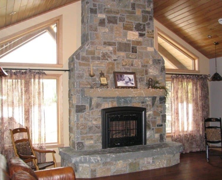 Vancouver Natural Stone Veneer Fireplace