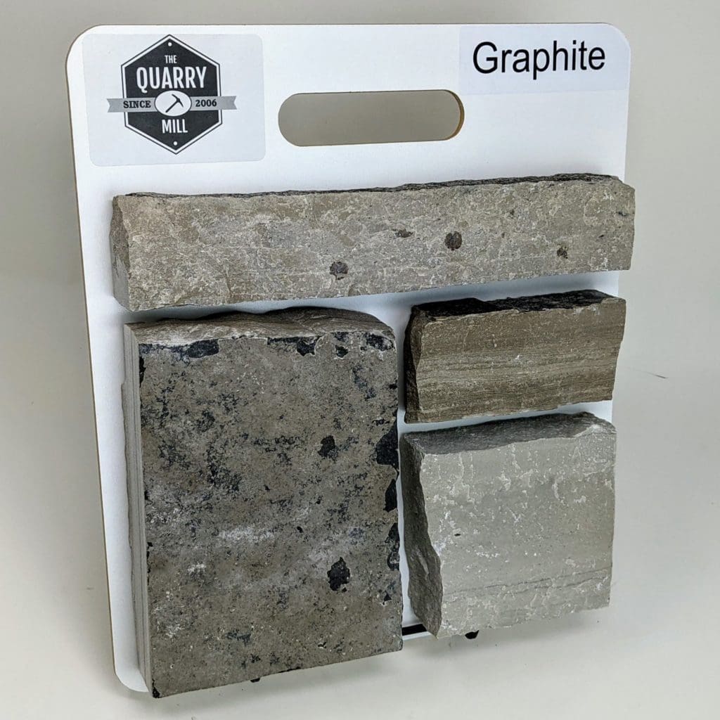 Graphite Sample Board Natural Thin Stone Veneer Quarry Mill