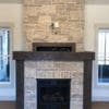 Interior gas fireplace with Tenbury real stone veneer