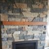 Danbury natural thin stone veneer interior drystack fireplace