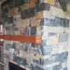 Danbury natural thin stone veneer interior drystack fireplace