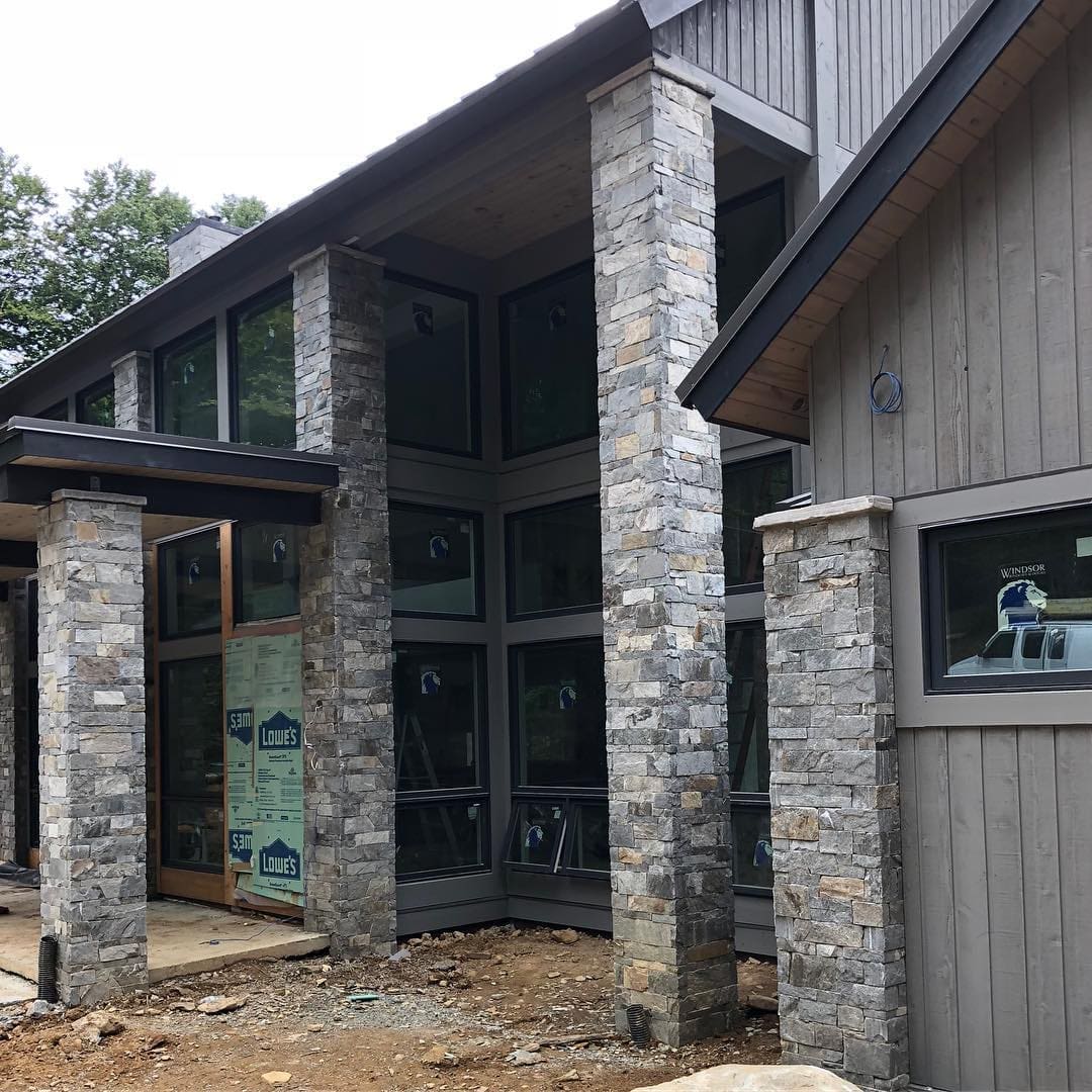 Atchison Custom Real Thin Stone Veneer with Tans